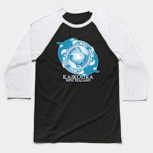 Orca and hector's dolphin Kaikoura New Zealand Baseball T-Shirt